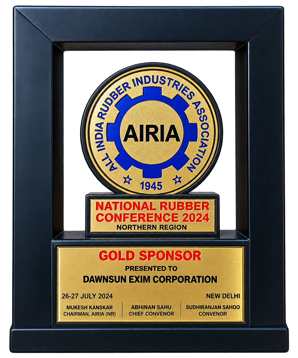 Gold Sponsor Award Plaque